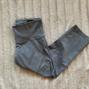 Adidas Gray Climalite Mid-Rise Crop Leggings